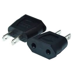 Generic Socket Plug Adapter Europe EU Euro to US Travel Charger AC Power Converter 2PCS(Black)