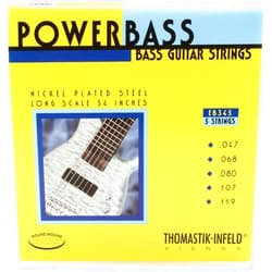 Thomastik-Infeld EB345 Bass Guitar Strings: Power Bass 5 String Magnecore Set G, D, A, E, B Set