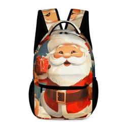 VTCTOASY Laptop Backpack for Men Women Travel Backpack Christmas Santa Claus Rucksack Lightweight Canvas Daypack