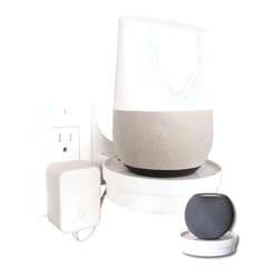 Mount Genie The Easy Outlet Shelf by Mount Genie - Works With All Outlets - 60 Second Install - Hidden Cord Cable Storage - Perfect Google Home Mount, Nest Wifi Mount, for Cameras, Voice Assistants, and More