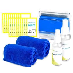 GreatShield Screen Cleaning Kit with 2 Bottle Solution (60ml and 120ml), 2 Microfiber Cloths, 20 Non-Alcohol Screen Cleaning Wipes, and Brush for Laptops, PC Monitors, Smartphones, Tablets, TVs