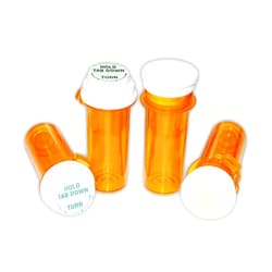 BioRx Laboratories Pharmacy Prescription Vials Touch Down Amber 16 Dram Dual Purpose, Caps Included (Qty. 170), Medicine & Pill Bottle, Pharmacy Bottle, Pharmacy Container, Plastic Container by Sponix