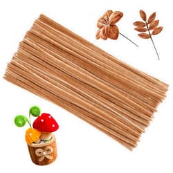 ZXIIXZ Pipe Cleaners, 100Pcs Chenille Stems Pipe Cleaners Craft, Creative Craft Pipe Cleaners, Crafting Supplies for Festivals Flower Making, DIY Home Decorations/Light Brown