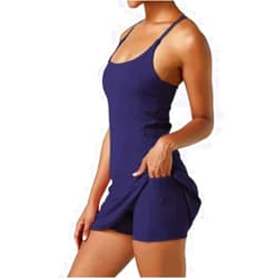 Generic Peelero Dress, 2024 New Womens Tennis Dress, Plush Backless Dress, Workout Dress with Built-in Bra & Shorts Pockets