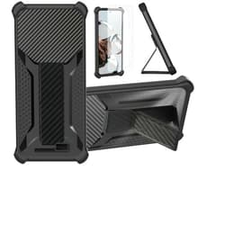 Aroepurt Case for G-Mee Play Phone Case Stand Cover [with Tempered Glass Screen Protector] Hybrid Case [Folding Support Magnetic] [Frosted Anti-Fingerprint] Black