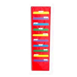 Carson Dellosa Education Carson-Dellosa Publishing : Storage Pocket Chart with 10 13 1/2w x 7h Pockets, Hang Grommets, 14w x 47h -:- Sold as 1 EA