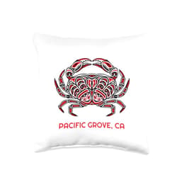 Proud Californian Dungeness Crab Lover Pacific Grove California Dungeness Crab Native American Throw Pillow, 16x16, Multicolor