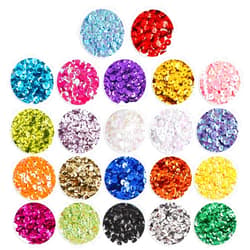 CCINEE 9460 PCS Cup Sequins, Bulk Mixed Colors Loose Sequins for Crafts Sequins and Spangles for DIY Making 6MM, 110 Gram