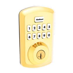 Kwikset 9250TRS-L03S Transitional Powerbolt 2 Electronic SmartCode Deadbolt SmartKey with RCAL Latch and RCS Strike Lifetime Brass Finish