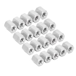 Marhynchus Coupling Nut Kit, 20PCS Hex Coupling Nut, Stainless Steel Rustproof M4X0.7 8 L10mm 6 Sides Connector Nuts, Metric Hex Coupling Nut for, Nuts