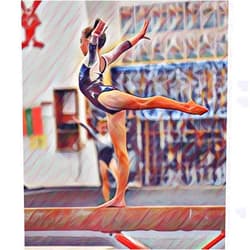 JX Lecal 5D DIY Diamond Painting - Resin Cross Stitch Kit - Crystals Embroidery - Home Decor Craft (Gymnastics Athlete)