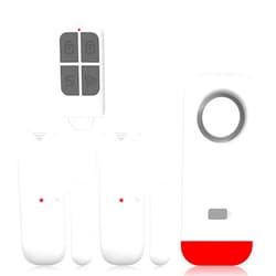 AKOYU Door Chime When Door Open, Wireless Door/Window Alarm with 1 Remote & 2 Sensors, Entry Alert for Business/Home/Office/Store/House/Apartment/Garage Security, Pool Alarm for Kid Safety, White