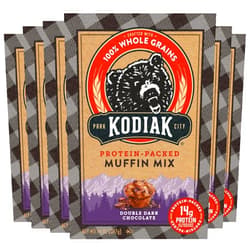 Kodiak Cakes Power Bake Muffin Mix, Double Dark Chocolate, 14 Ounce (Pack of 6)
