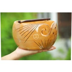 A-F LUXURY HANDICRAFTS Wooden A-F Luxury Handicraft Yarn Bowl Storage Bowl Holder Knitting Crochet Handmade Crochet Bowl Yarn Storage Solution Knitting Room Essentials Unique Design
