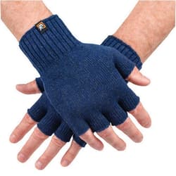 Evolution Knitwear Wool Knit Fingerless Gloves - Super Soft Merino Wool - Made in the USA - Large