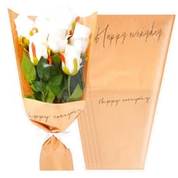 Kosotody 20 PCS Flower Bags for Bouquets, Floral Wrapping Paper Flower Sleeves Bulk Florist Packaging Supplies (11 x 5.1 x 17.3 Inches)