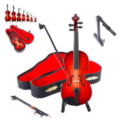 Generic Tiny Violin with Sound Sob Story, Worlds Smallest Violin Toy with Sound, Tiny Violin with Sound and Bow, Mini Violin That Plays, Miniature Violin That Plays Music (8 CM)