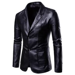 Generic Mens Tuxedo Suit Set Button Solid Color Suit Jacket Denim Jacket Men Mens Sports Coats and Mens Sports Coats