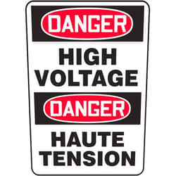 Accuform FBMELC116VA Aluminum French Bilingual Sign, Legend