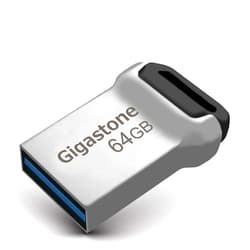 GIGASTONE Z90 64GB USB 3.2 Gen1 Flash Drive, Mini Fit Metal Waterproof Compact Pen Drive, Reliable Performance Thumb Drive, USB 2.0 / USB 3.0 / USB 3.1 Interface Compatible