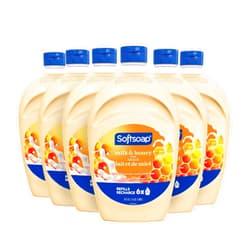 Softsoap Hand Soap Refill, Milk and Honey, Bathroom Hand Soap in Bulk, Premium Scented Liquid Hand Soap, 300 Fluid Ounces Total (50oz bottle, Case of 6 Bottles)