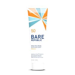 Bare Republic Sport Mineral Sunscreen SPF 50 Sunblock Body Lotion, Free of Chemical Actives, Vanilla Coco Scent, 5 Fl Oz