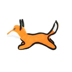 TUFFY - World's Tuffest Soft Dog Toy - Jr Zoo Fox - Squeakers - Multiple Layers. Made Durable, Strong & Tough. Interactive Play (Tug, Toss & Fetch). Machine Washable & Floats (Junior)