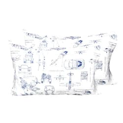 J-pinno Cute Cartoon Cars Tank Helicopter Aircraft Vehicles Pillowcase 100% Natural Cotton 20