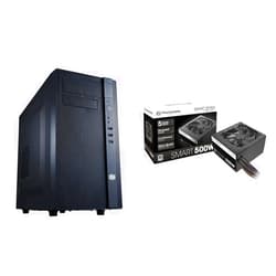 Cooler Master N200 Mini Tower Computer Case with Thermaltake 500W 80+ Certified PSU