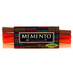 Tsukineko 4-Pack Dual-Ended Fade-Resistant and Water-Based Memento Markers, Arizona Canyons