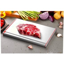 THAT INVENTIONS Professional Quick Food Defrosting Tray and Thawing Plate, Red