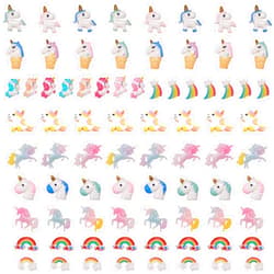 SUNNYCLUE 10 Styles Unicorn Rainbow Theme Resin Flatback Cabochons Beads Charms for DIY Phone Decor Scrapbooks Embellishments Hair Costume Accessories Christmas Ornaments for Adult DIY Supplies
