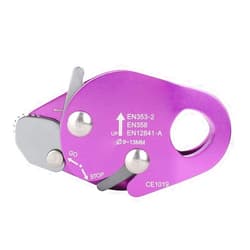 Keenso1 Climbing Rope Grab, Self-Braking Stop Descender Heavy Duty Climbing Rope Grab Climbing Descender Gear for 9-13mm Rope Clamp Grab Rappel Ring Climbing Gear Other Extreme
