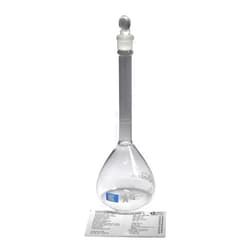United Scientific Supplies FG5640-25QR Volumetric Flask with #9 Glass Stopper, Class A, Batch Certified, QR Coded, 25 ml Capacity