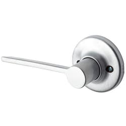 Kwikset Ladera Dummy Door Handle, Single Sided Lever for Closets, French Double Doors, and Pantry, Satin Nickel Non-Turning Right Handed Interior Push/Pull Lever, with Microban Protection