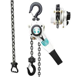 TOYO Lever Chain Hoist 1750Lbs 10ft,Chain Come Along 0.8T 10Ft Ratchet Chain Puller Hoist Alloy Steel G80 Chain 2 Heavy Duty Hooks for Building Warehouse Automotive Garages Machinery (1750LB 10FT)