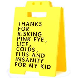 Vivagifts Funny Teacher Appreciation Gifts Thanks for Insanity for My Kid Desk Decor Sign Thank You Teacher Gifts Back to School End of Year Teacher Graduation Gifts Preschool Teacher Office Desk Yellow Sign