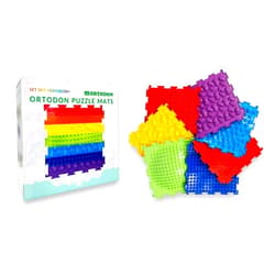 OrthoDon Rainbow Set of Sensory Massage Game Mat for Kids - Orthopedic Puzzle Floor Mats