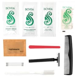Moda West 24 Hygiene Kits - Bulk Case of Wholesale Basic Toiletry Kits for Men, Women, Travel, Charity 12 Pc Kit