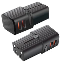 Works For Zero v1.3 by Cellet Dual Universal USB Adapter Works for Raspberry Pi Zero v1.3 for Worldwide Power and Travel Between US/EU/CN/AUS/NZ/UK