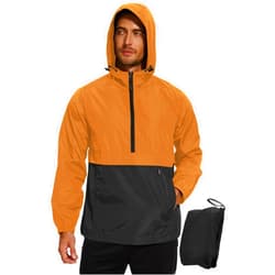 Avoogue Men's Rain Jacket Waterproof Lightweight windbreaker Packable Pullover for Hiking Golf Running