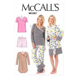 McCall's Patterns M7297 Misses'/Women's Robe, Belt, Tops, Dress, Shorts & Pants, B5 (8-10-12-14-16)