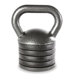 Apex Adjustable Heavy-Duty Kettlebell Weight for Strength Training and Weightlifting, Ideal Home Gym Equipment, Cast Iron, Grey APKB-5009