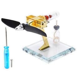 Mrisata Stirling Engine Aircraft Hot Air Stirling Engine Model Aircraft Propeller Science Experiment Teaching Physics