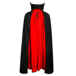 Jila Adult Devil Vampire Costume Cloak Medieval Black Red Reversible Halloween Cosplay Cape