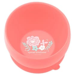 Stephen Joseph, Silicone Baby Bowls, Suction Bowl, Stay Put Suction Bowl, First Stage Self Feeding, Coral Flower