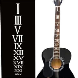 PLIGREAT 2 Pcs Guitar Fretboard Stickers Guitar Inlay Stickers Removable Roman Numerals Decals for Electric Bass Player Acoustic Guitar Decorations Musical, Ukulele, Music Guitar, Bass