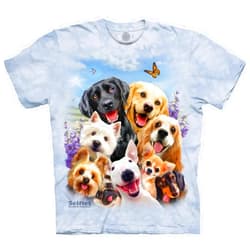 The Mountain Dog Selfie Unisex T Shirt | Premium, Hand-Dyed | Animal Graphic Tee