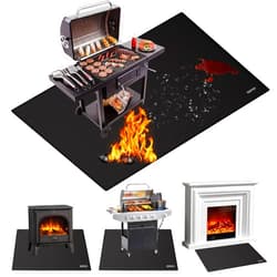 ENGPOW Large 68 x 48 inches Under Grill Mat for Outdoor Grill, Double-Sided Fireproof Indoor Fireplace Mat Fire Pit Mat, Oil-Proof Waterproof BBQ Mat for Deck Patio Lawn,Reusable and Easy to Clean