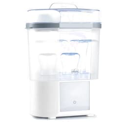 Chicco Advanced Electric Steam Sterilizer & Dryer for Baby Bottles, Feeding Accessories and More | Eliminates 99.9% of Germs | 4 Programming Options | 2 Configurations | Automatic Shut-Off